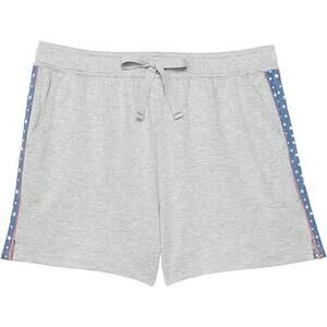 Vineyard Vines Fleece Gray Dreamcloth Stars Stripe 3" Shorts Girls Sz M (10-12)